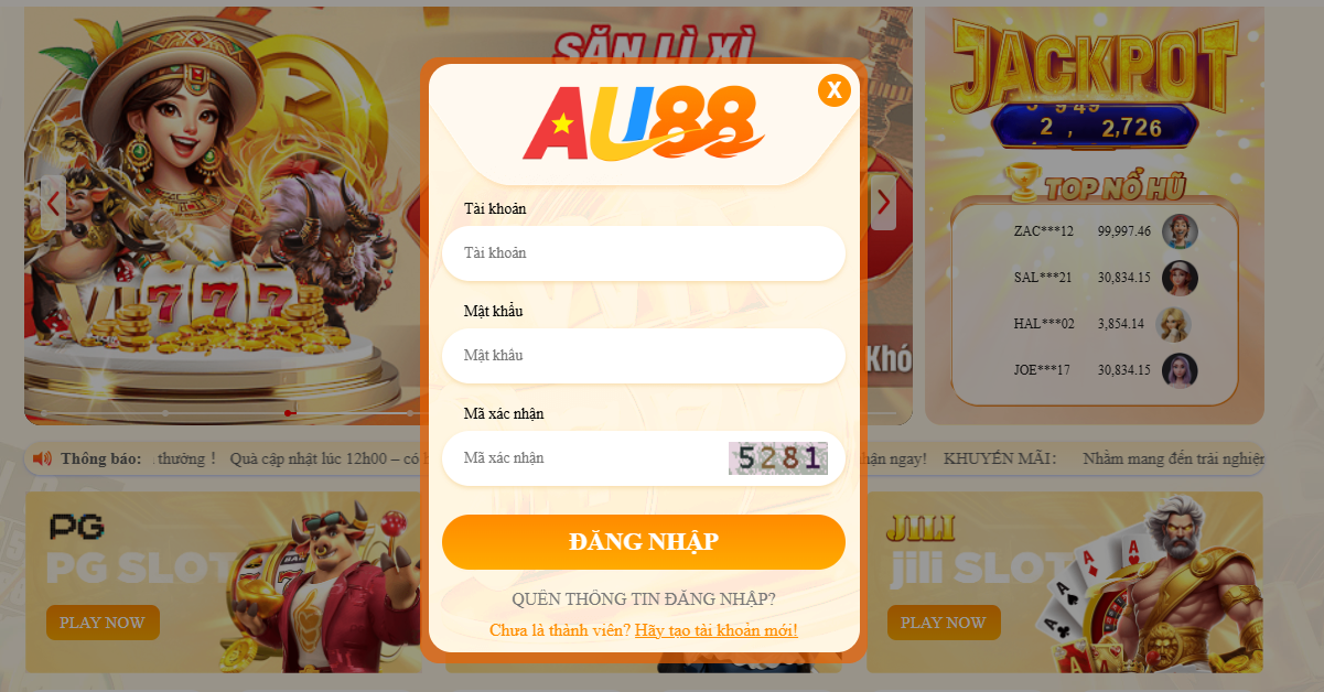 AU88 – NHÀ CÁI UY TÍN HÀNG ĐẦU, AU 88 LINK TRUY CẬP MỚI NHẤT 2026 27 Quy trình đăng nhập/đăng ký tài khoản AU88 diễn ra đơn giản chỉ trong vòng vài thao tác